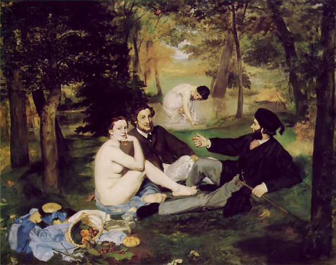 Le Déjeuner sur l'Herbe (The Picnic). Édouard Manet. Oil on canvas. Painted 1862–1863.